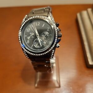 Brand New Women's Black Fashion Watch with Diamond Bezel